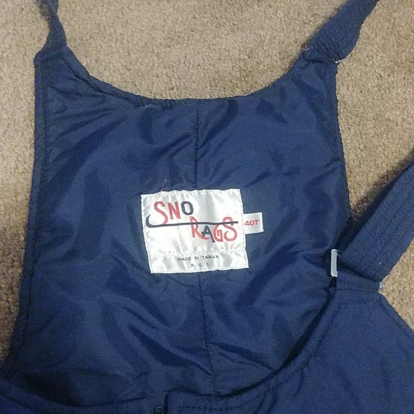 Vintage Sno Rags Bib Mens Ski/Snow Boarding Lined Zip Up Bib Utility Overall - Picture 5 of 9